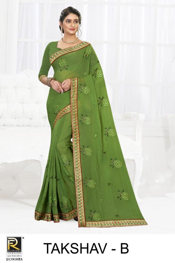 Ronisha Takshav Fancy Wear Silk Saree Collection